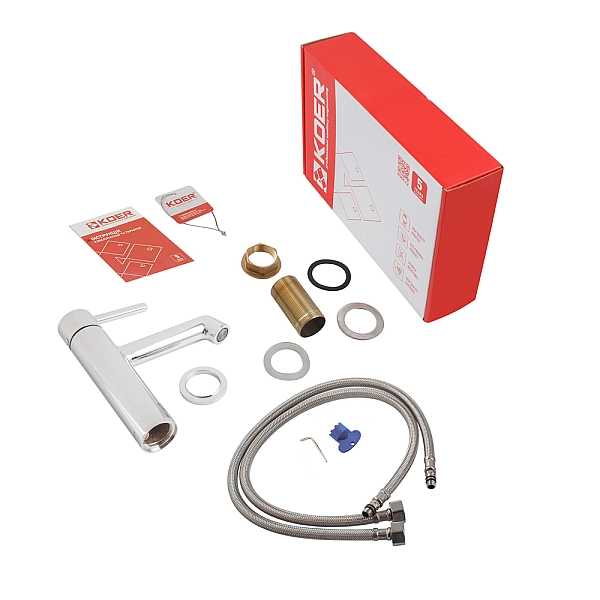 Змішувач для умивальника Koer KB-10029-01 Колір хром (KR5478) - Фото - 5