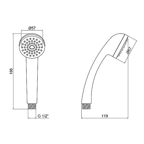Лійка для ручного душу Лейки Lidz Niagara 02 67 мм округла LDNIA02CRM22035 Chrome - Фото - 2