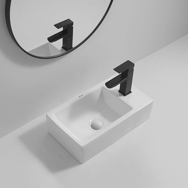 Раковина накладна Mixxus Premium QUADRO-0207 480х260х125mm з отвором під змішувач (MP6503) - Фото - 6