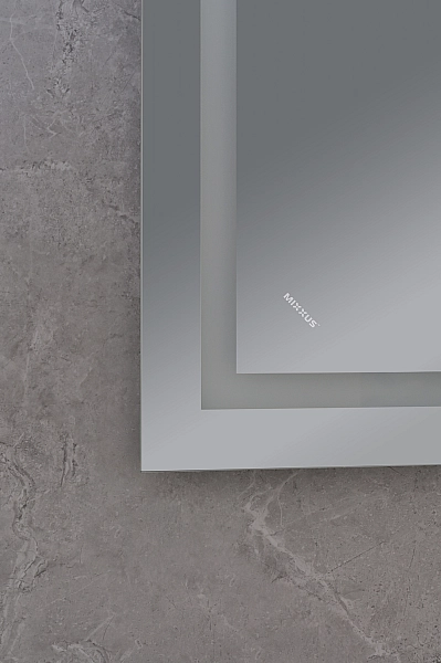 Дзеркало Mixxus WARM MR02-90x70 з Led Touch, Anti-fog, димером, регулятором яскравості, годинником (MI6673) - Фото - 6