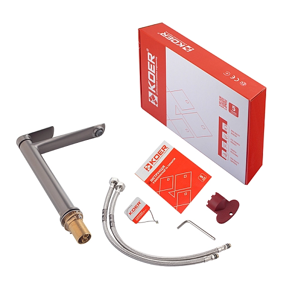 Змішувач для умивальника Koer KB-11028-07 високий (KR5296) - Фото - 2