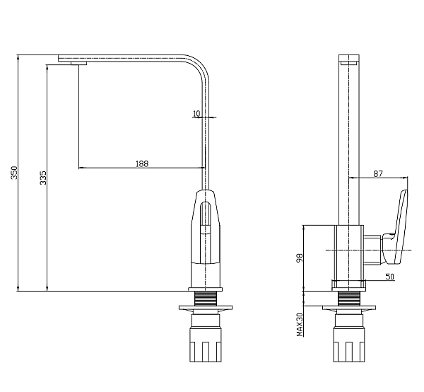 Кухонний змішувач Mixxus Pegas 014 (Nut) (MI6247) - Фото - 3