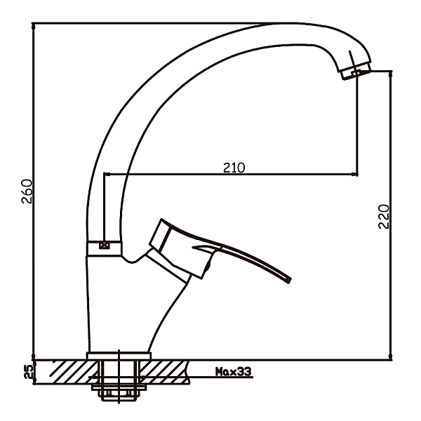 Змішувач для кухні Haiba Focus 777 (HB0138) - Фото - 2