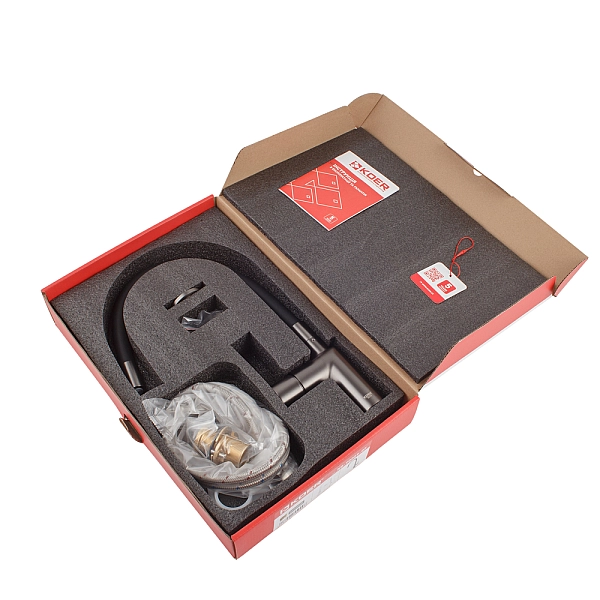 Змішувач для кухні Koer KB-70029-07 Колір графіт (KR5500) - Фото - 6