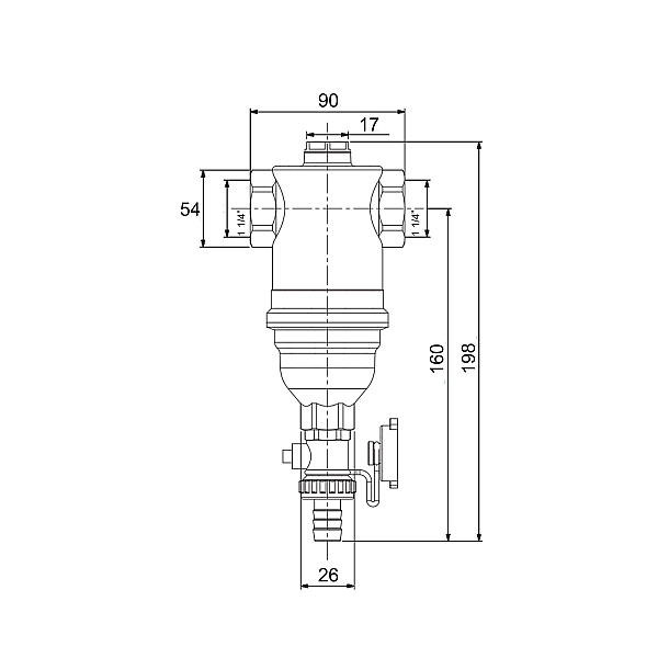 Фільтр самопромивний з магнітом Icma для закритої системи 1 1/4" №746 - Фото - 2
