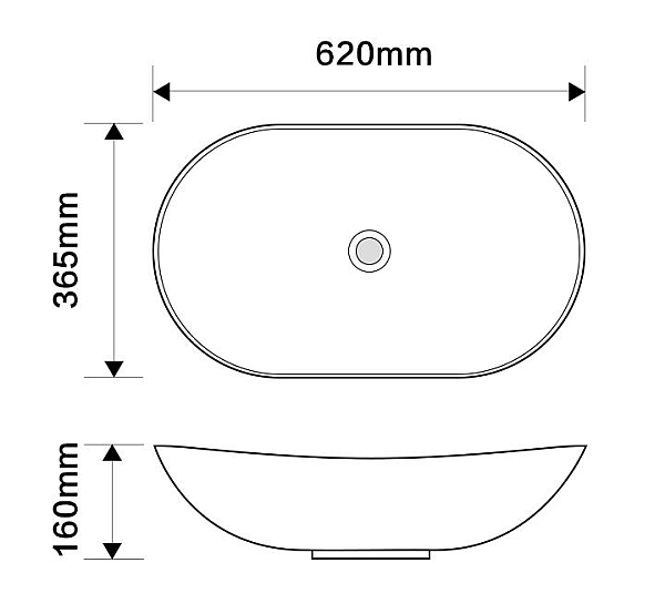Раковина накладна MIXXUS PREMIUM WAVE-0106 MARBLE 620х360х160mm (MP6560) - Фото - 3