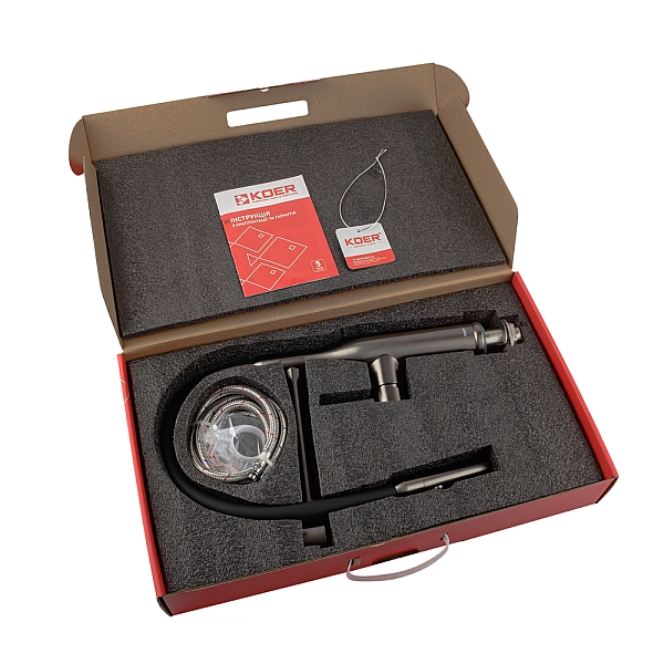 Кухонний змішувач з силіконовим виливом KOER KI-70005-07 (нерж. сталь) (KR3389) - Фото - 6