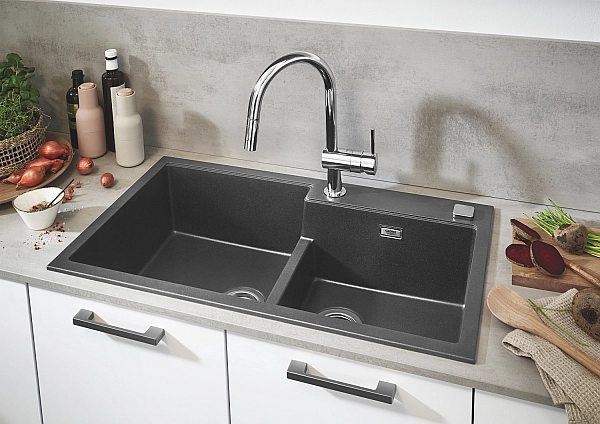 Змішувач для кухні з висувним виливом Grohe Minta (32321002) - Фото - 3