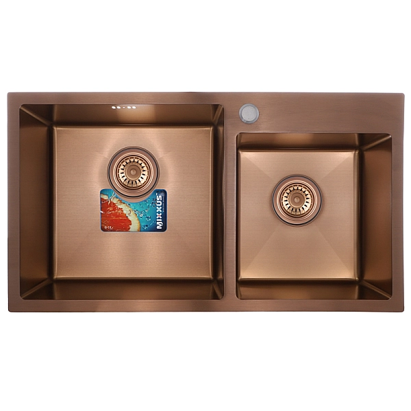 Набір Mixxus SET-7843D-220x1.0-PVD (мийка + змішувач + диспенсер) (MX0586) - Фото - 4