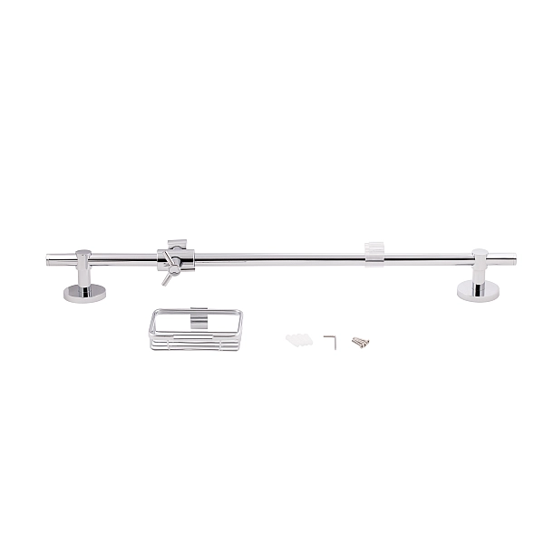 Стійка універсальна Qtap Sprha 700 мм округла з полицею QT003 Chrome - Фото - 6