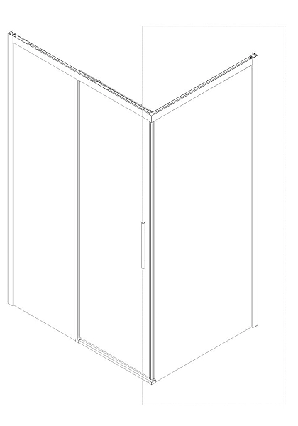 Бічна стінка до кабіни Koer SR SW05-90x200-TR-01 прозоре скло Easy Clean 6мм, хром (KR5407) - Фото - 30