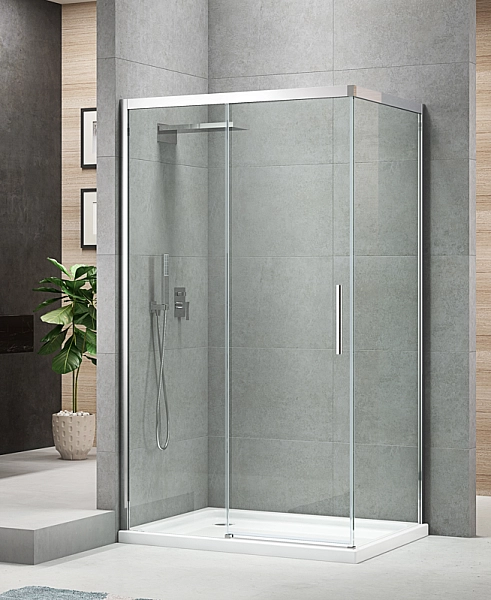 Бічна стінка до кабіни Koer SR SW05-90x200-TR-01 прозоре скло Easy Clean 6мм, хром (KR5407) - Фото - 26