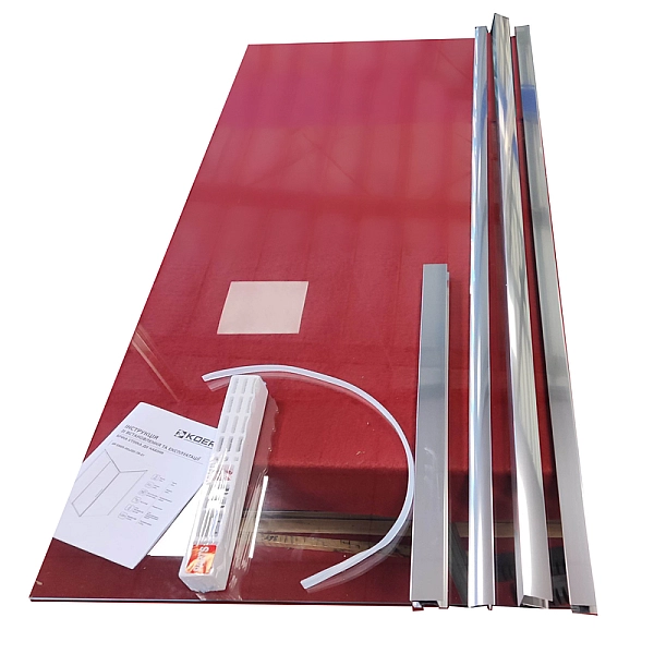 Бічна стінка до кабіни Koer SR SW05-90x200-TR-01 прозоре скло Easy Clean 6мм, хром (KR5407) - Фото - 15