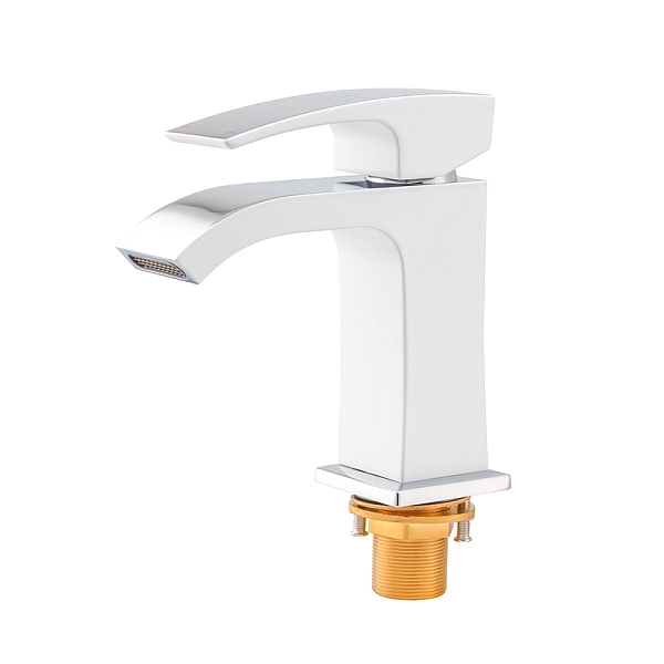 Змішувач для умивальника Koer KB-12007-04 (Колір хром+білий) (KR5151) - Фото - 6