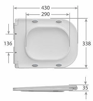 Унітаз-компакт Mixxus WAVE-0404-R 630х350х805mm, система змиву RIMLESS (MI6692) - Фото - 7