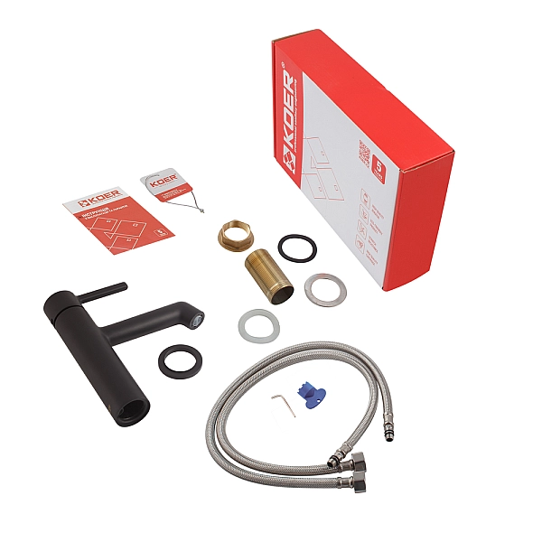 Змішувач для умивальника Koer KB-10029-05 Колір чорний (KR5487) - Фото - 7