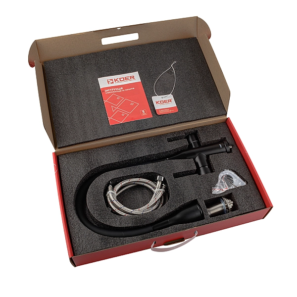 Змішувач для кухні Koer KI-72024-05 з виходом для питної води (нерж. сталь) (KR5012) - Фото - 4