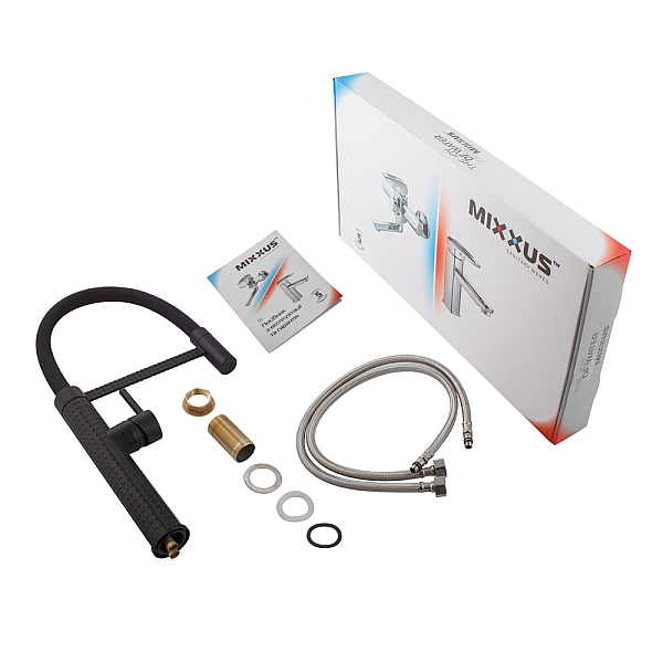 Змішувач для кухні Mixxus Premium Oliwer 017 BLACK REFL.BLACK (MI6966) - Фото - 7