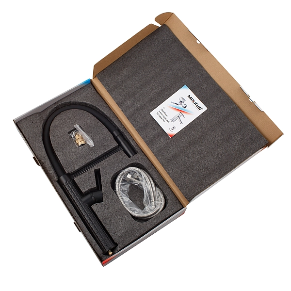 Змішувач для кухні Mixxus Premium Oliwer 017 BLACK REFL.BLACK (MI6966) - Фото - 3