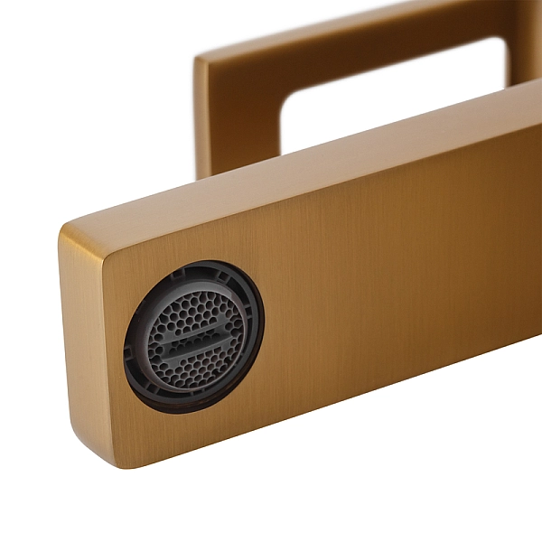 Змішувач для умивальника Haiba KANT 001 BRUSHED GOLD (HB9605) - Фото - 6