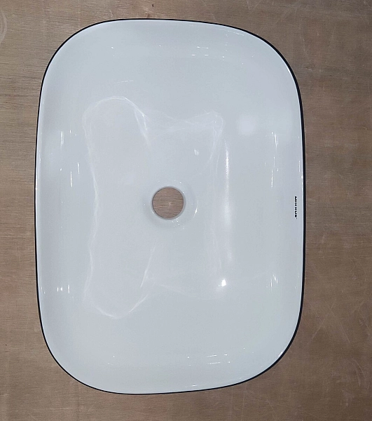 Раковина накладна Mixxus Premium DIVERSE-0112 WHITE-BLACK 455х325х135mm (MP6542) - Фото - 7