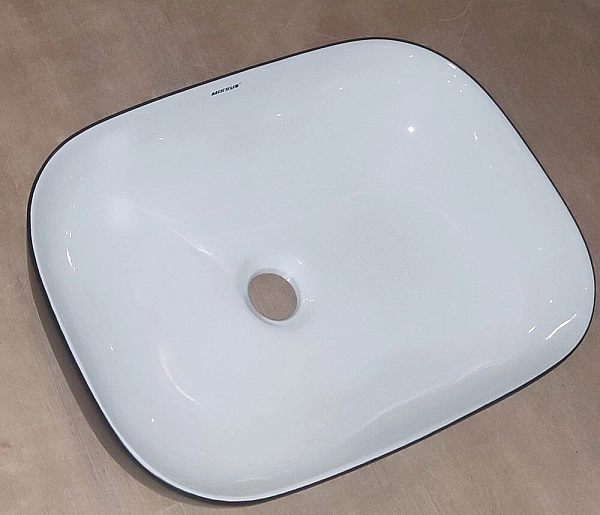 Раковина накладна Mixxus Premium DIVERSE-0112 WHITE-BLACK 455х325х135mm (MP6542) - Фото - 4