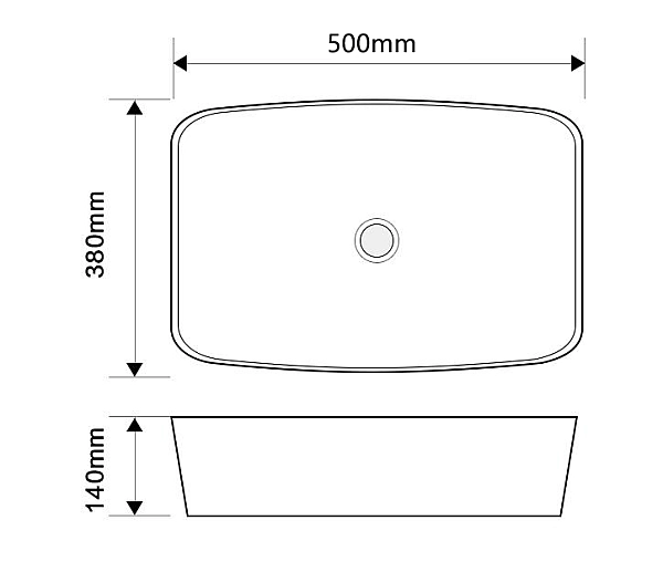 Раковина накладна Mixxus Premium DIVERSE-0109 500х380х140mm (MP6547) - Фото - 2