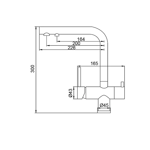 Змішувач для кухні з виходом для питної води KOER KB-72001-07 (KR3393) - Фото - 2