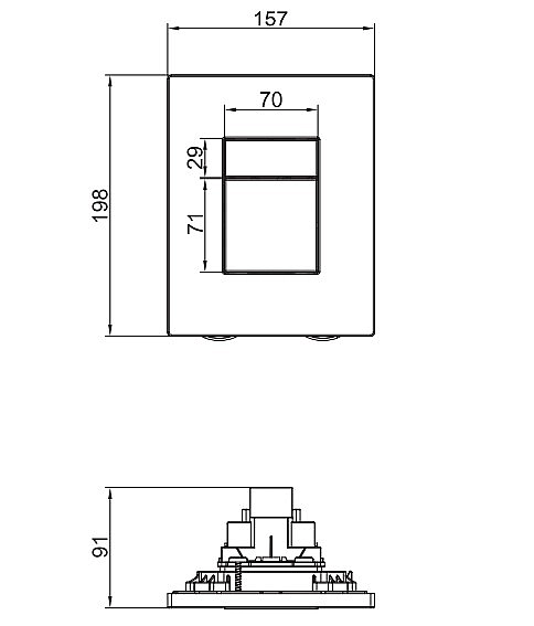 Інсталяція для підвісного унітазу Koer KT-0504-01 500x126x1150mm з панеллю змиву KT-0607-01 Хром (KR5348) - Фото - 2