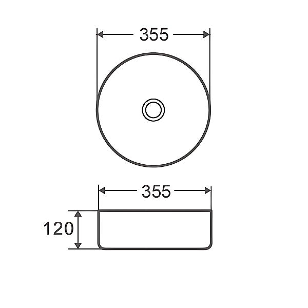Раковина накладна Mixxus Premium TOPPER-0102 365х365х125mm (MP6680) - Фото - 2