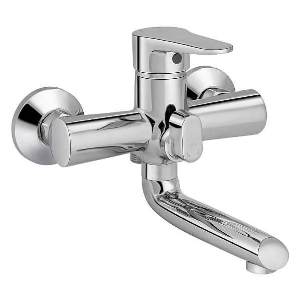 Змішувач для ванни Lidz Nicole 006 з поворотним виливом (з душовим гарнітуром) (k35) LDNIC006CRM22139 Chrome - Фото - 3