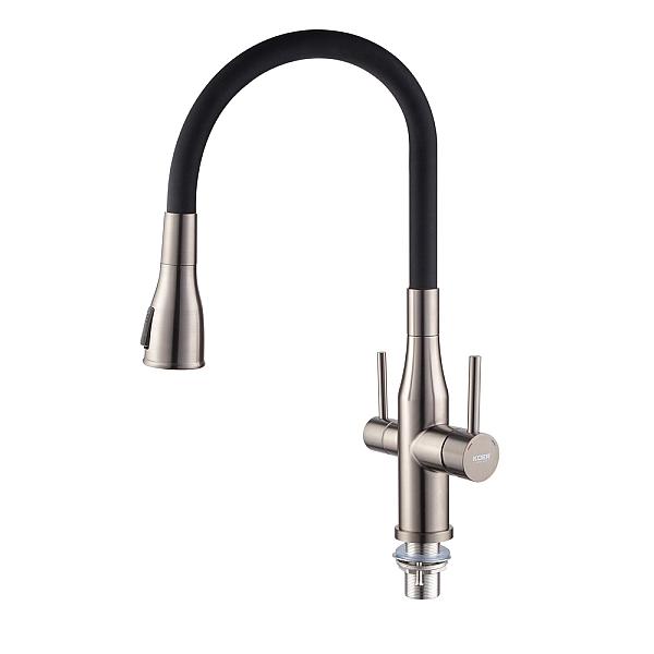 Змішувач для кухні Koer KI-72024-07 з виходом для питної води (нерж. сталь) (KR5013) - Фото - 2