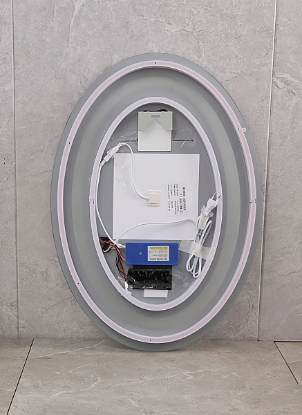 Дзеркало Mixxus PLAIN MV02-50x70 з Led Touch, Anti-fog, димером, регулятором яскравості, годинником (MI6010) - Фото - 4