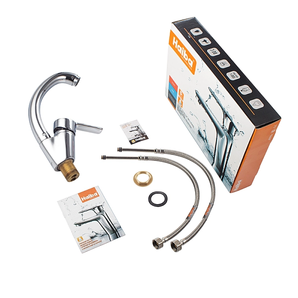 Змішувач для умивальника Haiba Marco 001 Turn (HB4010) - Фото - 2