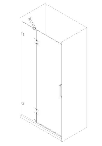 Двері в нішу Koer SR SD04-120x200-TR-07 прозоре скло Easy Clean 10мм, графіт (KR5388) - Фото - 22