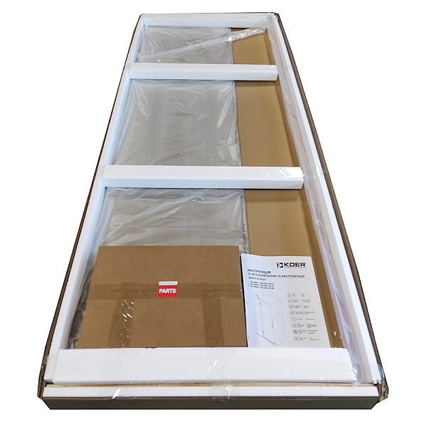 Двері в нішу Koer SR SD04-120x200-TR-07 прозоре скло Easy Clean 10мм, графіт (KR5388) - Фото - 2