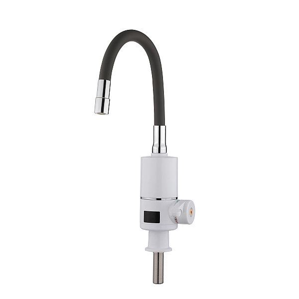 Проточний кран-водонагрівач з гнучким виливом для кухні  Lidz Warm 065  LDWAR065GRE49096 White/Grey - Фото - 3