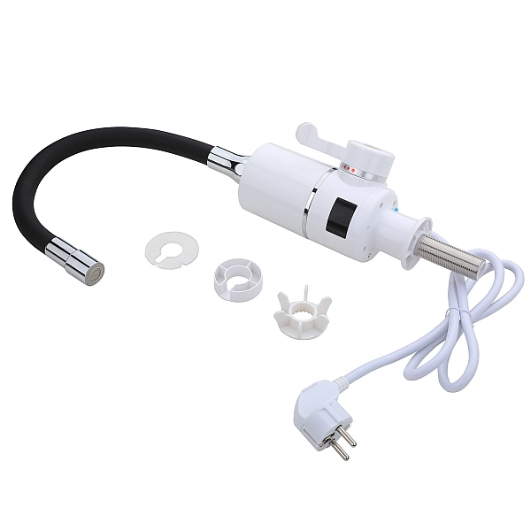 Проточний кран-водонагрівач з гнучким виливом для кухні  Lidz Warm 065  LDWAR065GRE49096 White/Grey - Фото - 7