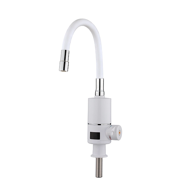 Проточный кран-водонагреватель с гибким изливом для кухни Lidz Warm 065 LDWAR065WHI49097 White/White - Фото - 3