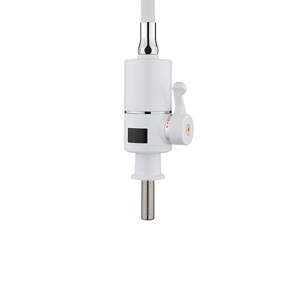 Проточный кран-водонагреватель с гибким изливом для кухни Lidz Warm 065 LDWAR065WHI49097 White/White - Фото - 4