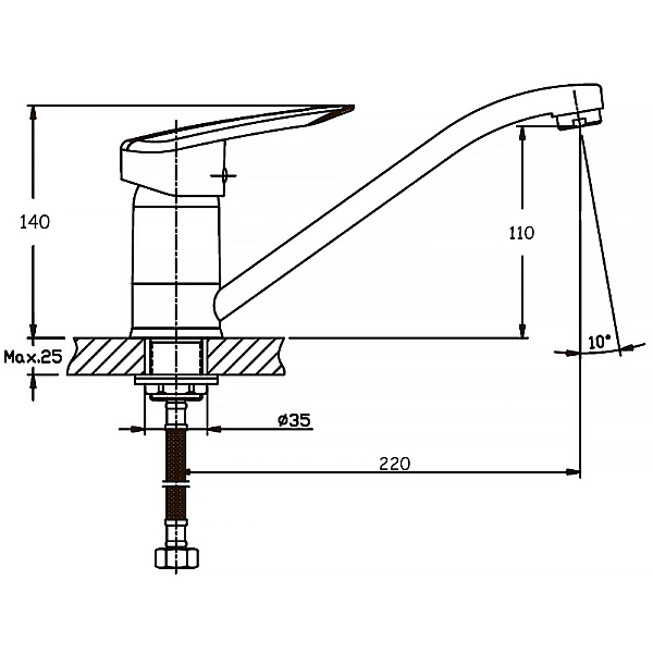 Змішувач для кухні Haiba Disk 555 (HB0057) - Фото - 2