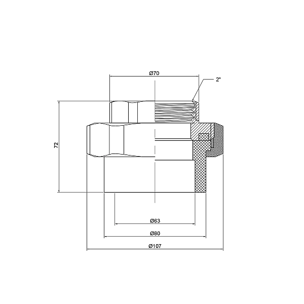 Сгон "Американка" PPR Thermo Alliance 63х2" ВР - Фото - 2