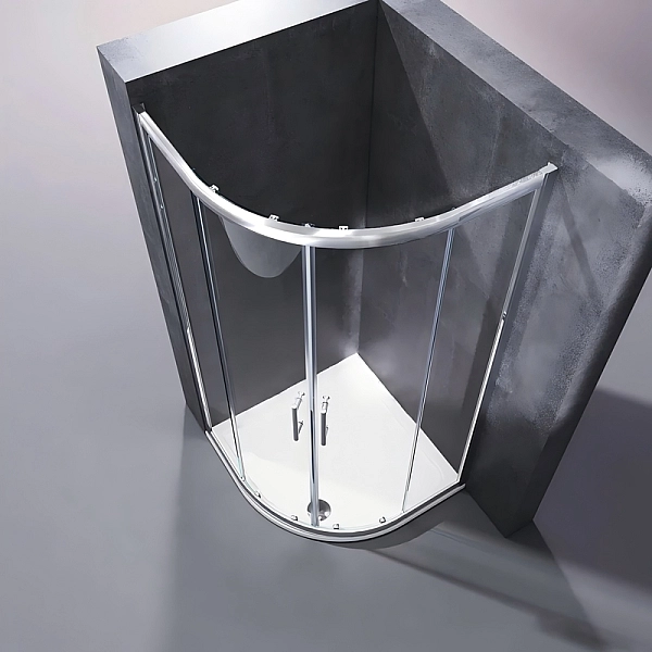 Душова кабіна без піддону Koer SR SC04-100x100x195-TR-01 прозоре скло Easy Clean 5мм, хром (KR5361) - Фото - 22