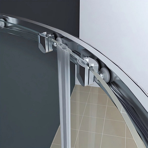 Душова кабіна без піддону Koer SR SC04-100x100x195-TR-01 прозоре скло Easy Clean 5мм, хром (KR5361) - Фото - 5