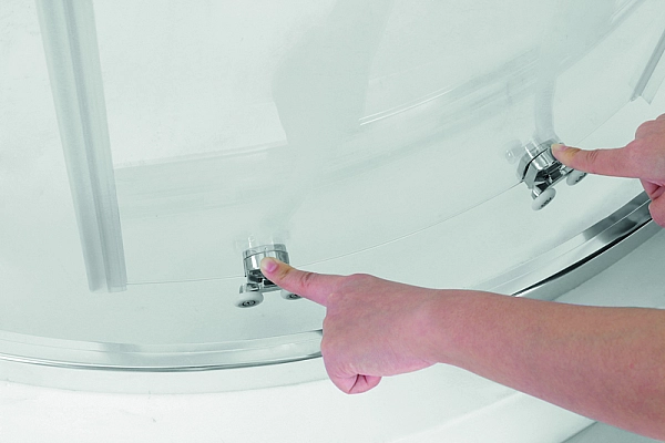 Душова кабіна без піддону Koer SR SC04-100x100x195-TR-01 прозоре скло Easy Clean 5мм, хром (KR5361) - Фото - 4