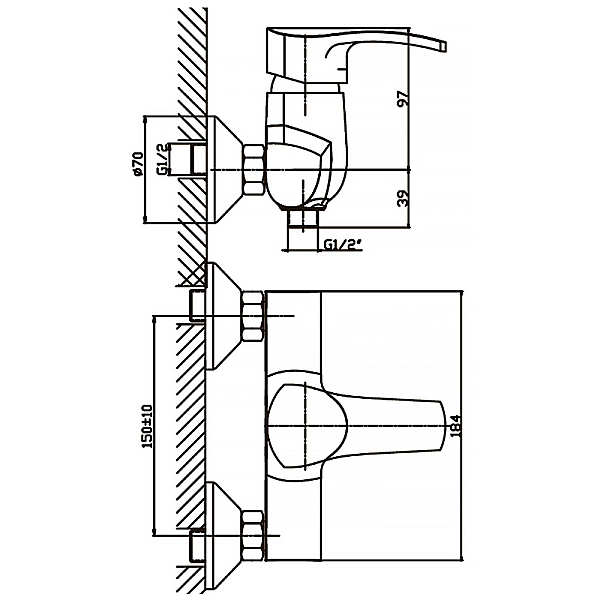 Змішувач для душа Haiba Focus 003 (HB0113) - Фото - 2