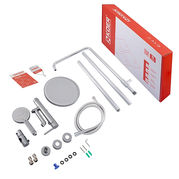 Душова колонна зі змішувачем Koer KB-56029-01 3 функції, колір хром (KR5481) - Фото - 5