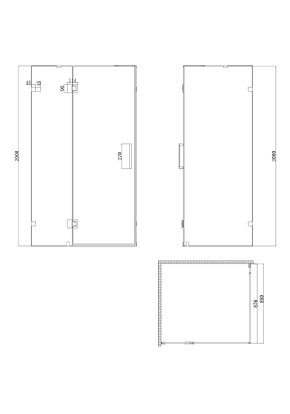 Бічна стінка до кабіни Koer SR SW04-90x200-TR-01 прозоре скло Easy Clean 10мм, хром (KR5390) - Фото - 19