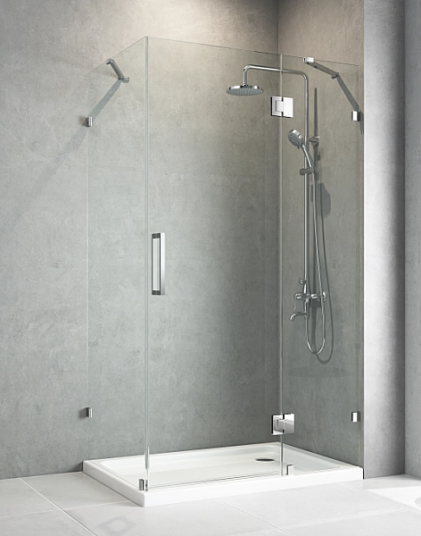 Бічна стінка до кабіни Koer SR SW04-90x200-TR-01 прозоре скло Easy Clean 10мм, хром (KR5390) - Фото - 4