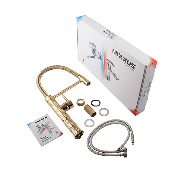 Змішувач для кухні Mixxus Premium Spark 017 GOLD (MI6972) - Фото - 2